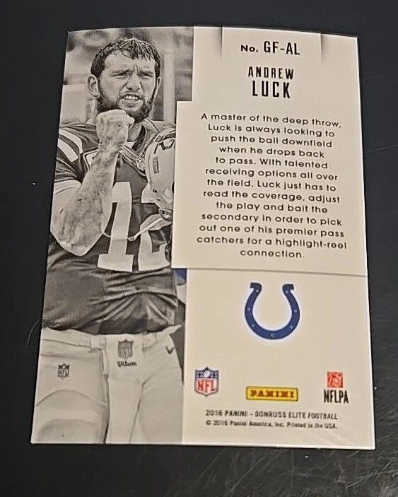 2016 Donruss Elite Game Face #GF-AL Andrew Luck Indianapolis Colts - Image 2 of 2