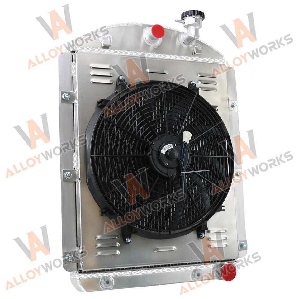 3 Row Radiator Shroud Fan For 1941-1946 Chevrolet Truck Pickup Small Block V8 Foto 4 de 4