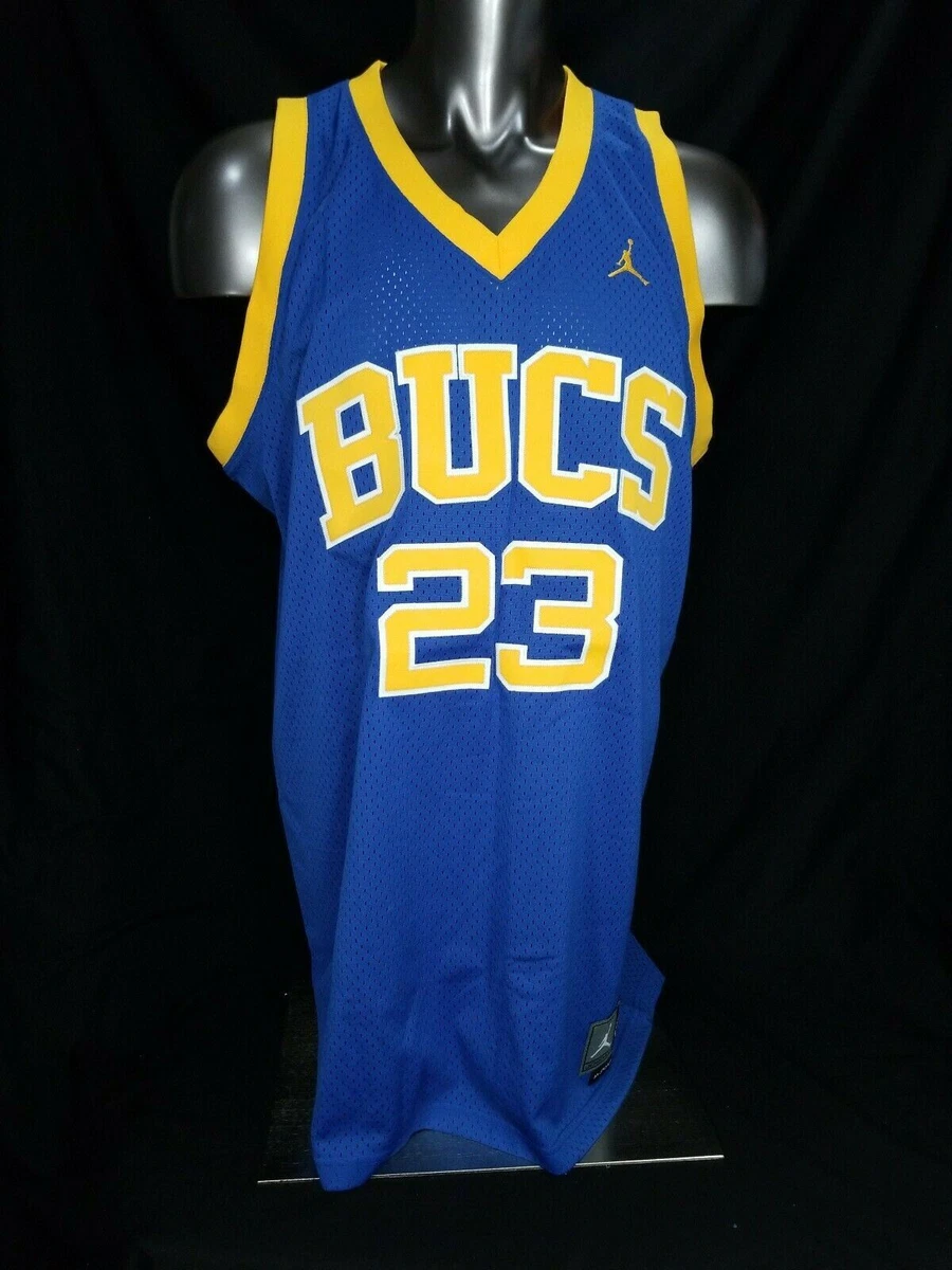 Michael Jordan #23 BUCS Laney High School Basketball Jersey Blue