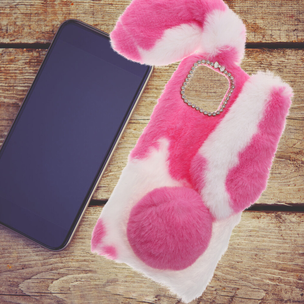 1Pc Fluffy Phone Case Decorative Phone Cover Compatible for iPhone 11