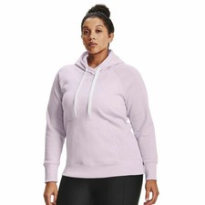 New UA Women Plus Size 2X Under Armour Rival Fleece Hoodie Sweatshirt Lilac