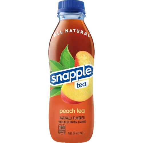 Snapple Peach Tea, bottiglia di plastica riciclata da 16 fl oz, confezione da 12 - Foto 3 di 3