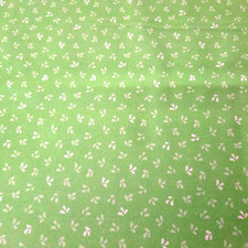 Smiling Safari Friends BTY P B Textile Spring Green White Leaf