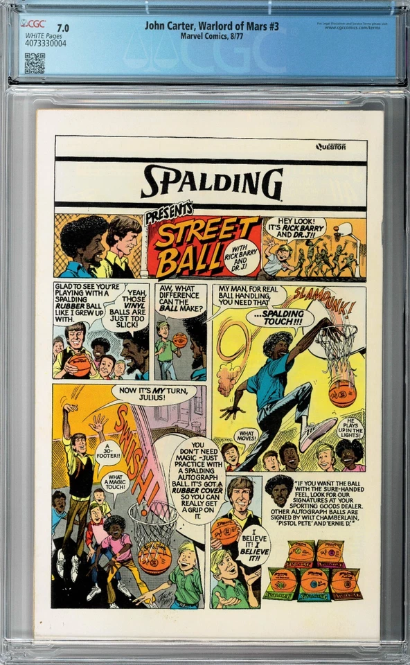 John Carter, Señor de la Guerra de Marte #3 CGC 7.0 (agosto 1977, Marvel) Gil Kane Dejah Thoris Foto 2 de 2