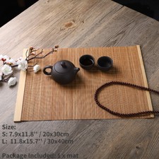 Bambou Céramique Tissage Set de Table Tapis Table Bois Dîner Isolation Thermique