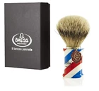 Omega 6735 Badger Brush (1St Grade) Barber Pool Resin Handle (Made In Italy)
