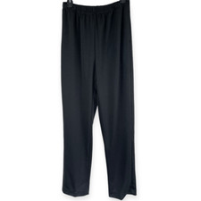 Blair Pull-on Elastic Waist Straight Leg Pants Black - 12