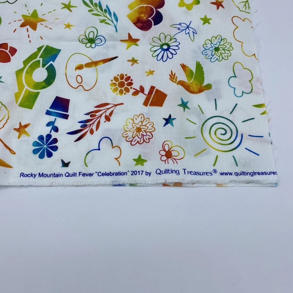 2 Rocky Mountain Quilt Fever "Celebration" 2017 Quilting Treasures Fat Quarters - Image 2 of 2