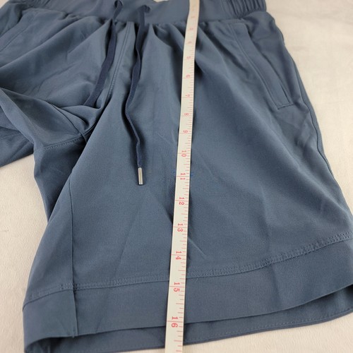 Calia XS Mid Rise Short Blue Running Gym Brief Zip Pocket 8" Inseam Relaxed NWT - Picture 4 of 9