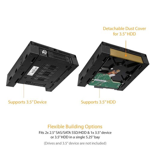 Icy Dock ExpressCage MB322SP-B Rack Mobile backplane Cage boitier de Rack Hot... - Photo 3/10