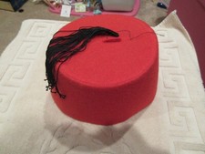 Tangiers , Men's Red Hat , 1960s , 6"X6" , Vintage