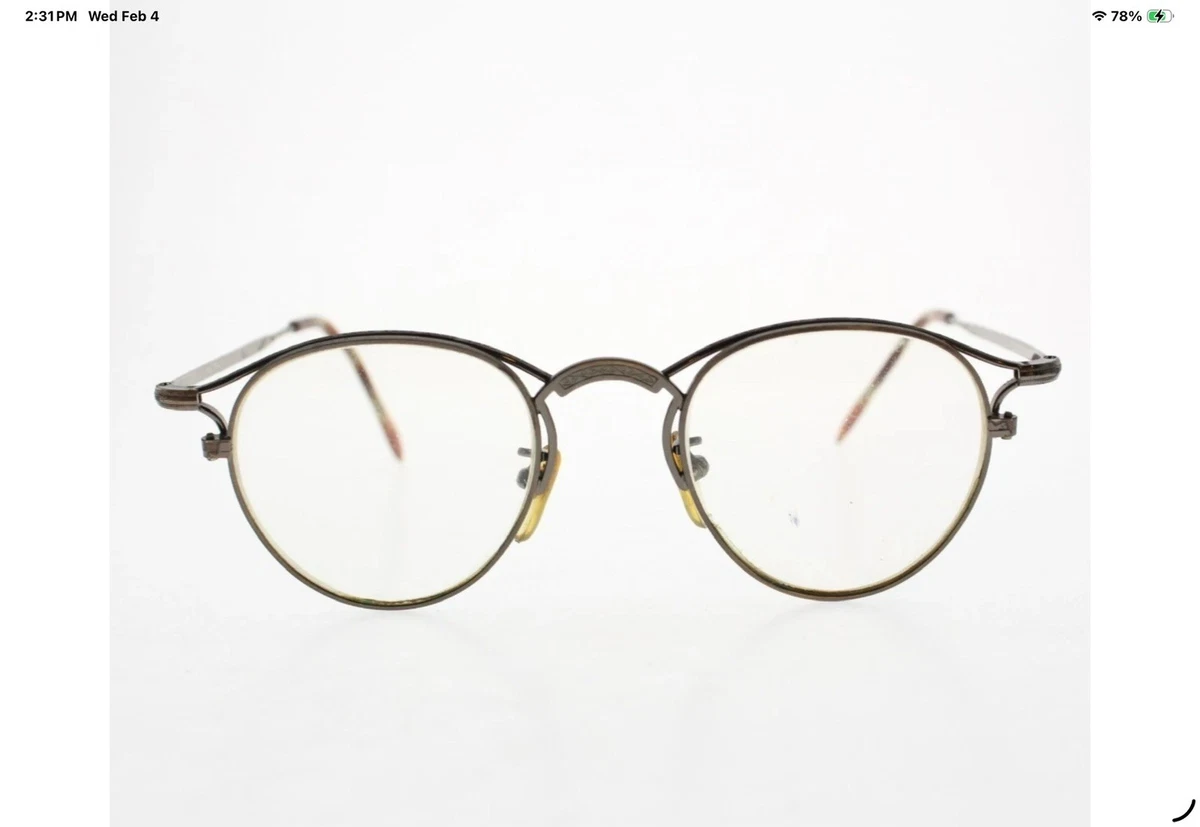 Vintage Dakota Smith 1219 Indian Drums Aged Silver‎ Round Frame 3948 50-22-140 Metal Round 140 mm - 150 mm Temple Vintage Eyeglasses for  main image 2