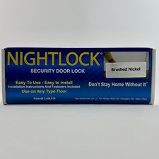 Door Barricade The NIGHTLOCK Security Lock Brushed Nickel Finish