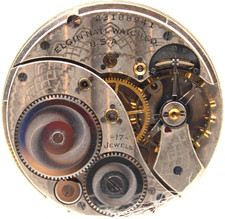 1921 ELGIN POCKET WATCH MOVEMENT 23188941 GRADE: 345 12s 17j DO3