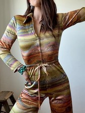 70's Retro printed pantsuit