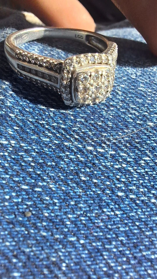 Sterling Silver- 925 LGD Size 7 Engagement Ring JR Fashion Jewelry For Women - Image 4 of 4