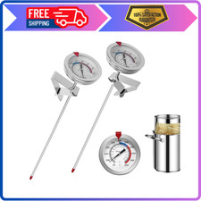 2 Pack Deep Fry Candy Thermometer 12 Inch Probe with Pot Clip