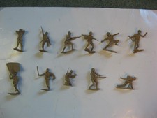 11 DIFFERENT VINTAGE MARX JAPANESE INFANTRY SOLDIERS--- 8.75 SHIPPING