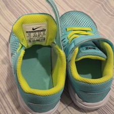 Nike 844835-300 Blue Yellow Mesh Kids Sneakers Lace Size 6.5