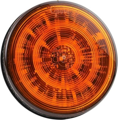GROTE 77353 Strobe Light - 4 Inch LED, Amber, Round, 12 Volt