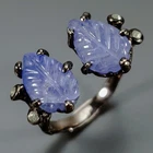 Gems jewelry Natural Tanzanite Ring 925 Sterling Silver Size 8 /R451481