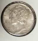 1944 Silver Mercury Dime. Nice No Problem Coin. Uncirculated. 90% Silver