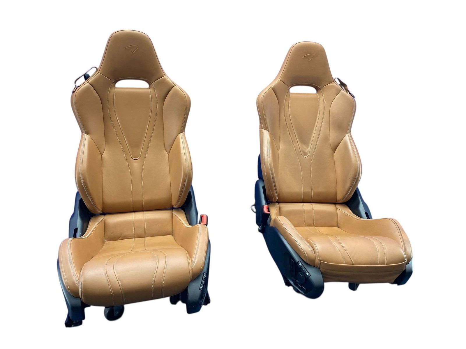 2018-2023 MCLAREN 720S FRONT LEFT RIGHT SEAT ASSEMBLY SET BEIGE LEATHER