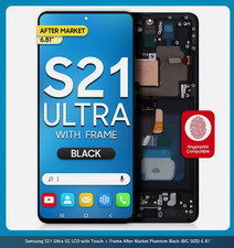 Samsung Galaxy S21 Ultra 5G LCD Touch Screen w/ Frame Aftermarket Phantom Black