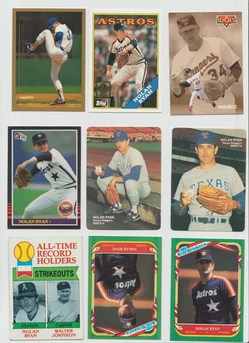 Vintage Nolan Ryan Lot of 25 Baseball Cards ~unsearched mixed lot