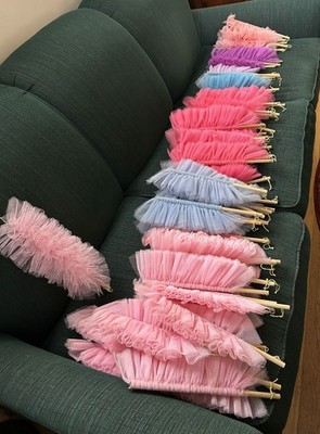 55 Nylon net tulle lint brushes   work well - Fluff them up to use or sell. Fun!