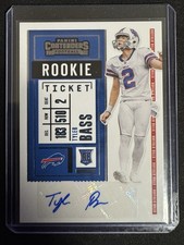 Tyler Bass 2020 Panini Contenders Rookie Ticket Auto #254 Buffalo Bills