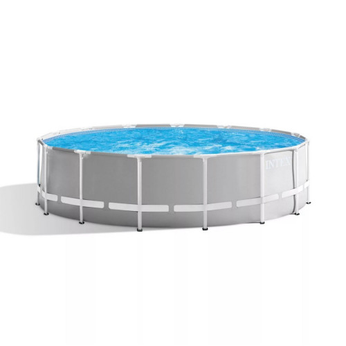 Piscina elevada redonda Intex 26726 Prisma Frame, Ø 457 x 122 cm, gris