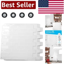 Luxury 10-Piece Peel and Stick Backsplash Tile - Elegant White Washed Finish