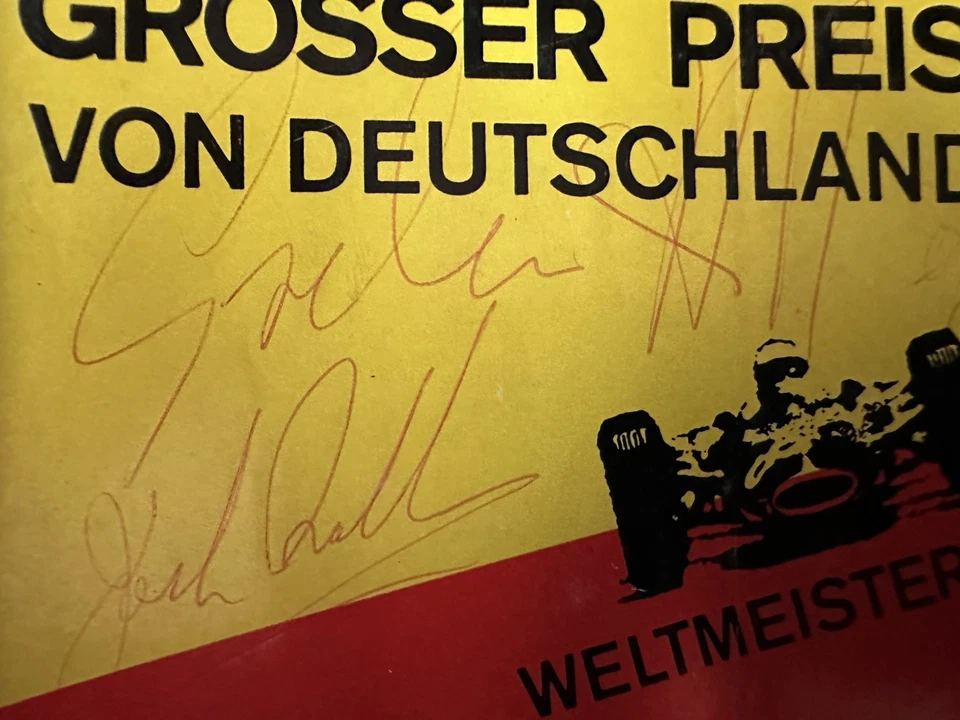 1967 Deutschland GP original signiertes Programmheft Jim Clark Jochen Rindt Hill - Bild 3 von 4