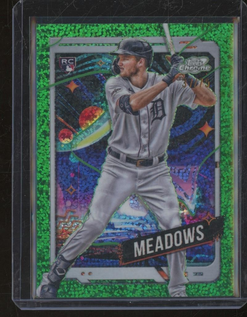 2024 Topps Cosmic Chrome PARKER MEADOWS #127 RC Green Space Dust Ref /75 JK304