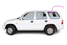 Fits: 1995-2002 Kia Sportage 4D SUV Driver Side Left Rear Quarter Window Glass