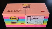 3M Post-it Super Sticky Notes 3 in x 3 in Multicolor 12 Pads, 90 Sheets Each 