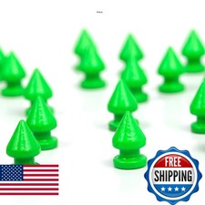 RUBYCA 12MM 500 Sets Metal Tree Spikes and Studs Screw-Back Green Leather-Craft