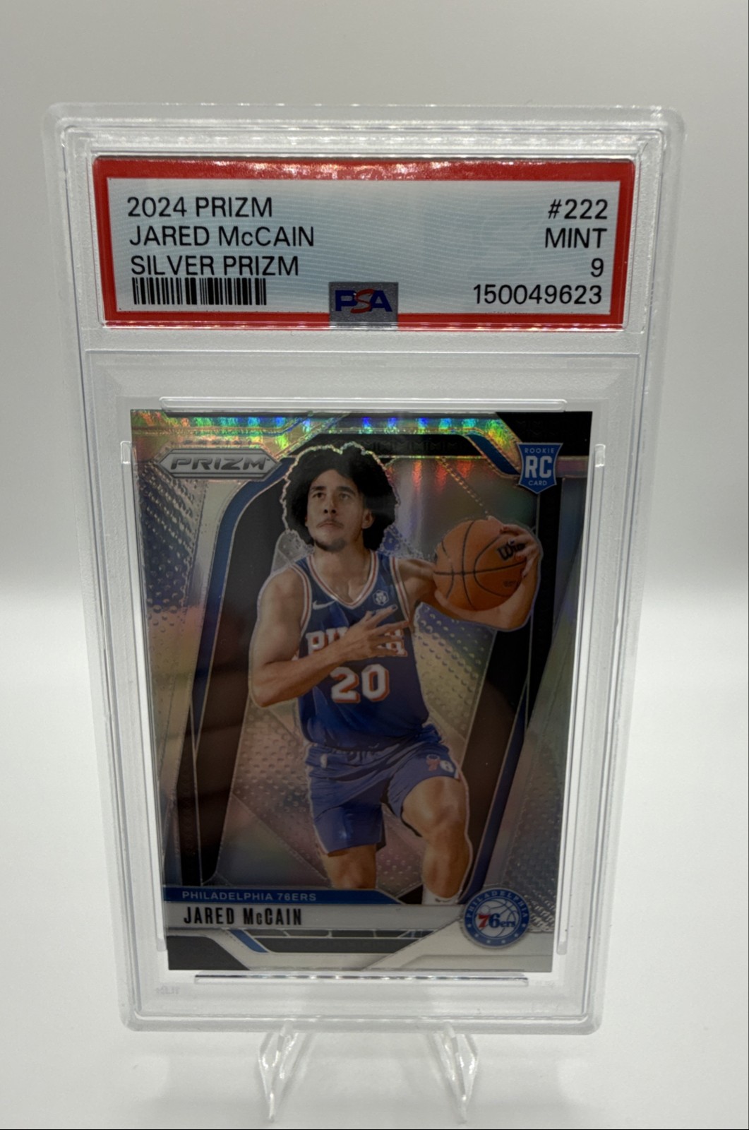 2024-25 Panini Prizm - Jared McCain #222 Silver Prizm (RC) PSA 9
