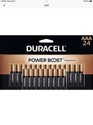 Duracell  Coppertop AAA Alkaline Batteries, Pack Of 24 Expires Mar 2030