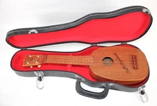 Vintage Duke Kahanamoku Soprano Pineapple Ukulele • Hard Case