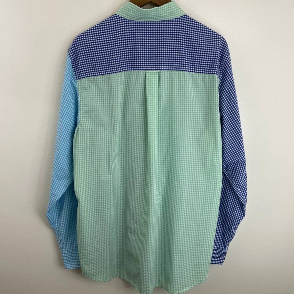 Chaps Easy Care Shirt Mens LT Tall Large Multicolor Plaid Long Sleeve Button - Image 2 of 4