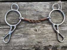 Used 5" Reinsman wonder gag snaffle bit 329 w/ SI chain center mouth