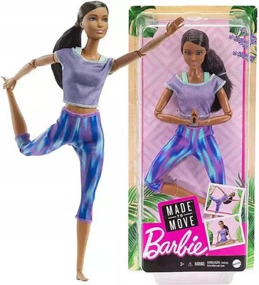 887961954975 Barbie Made to Move. GXF06 / FTG80 Gimnastyczka w niebieskim stroju
