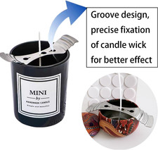 40 pcs Metal Candle Wick Centering Devices Stainless Steel Candle Wick Holder...