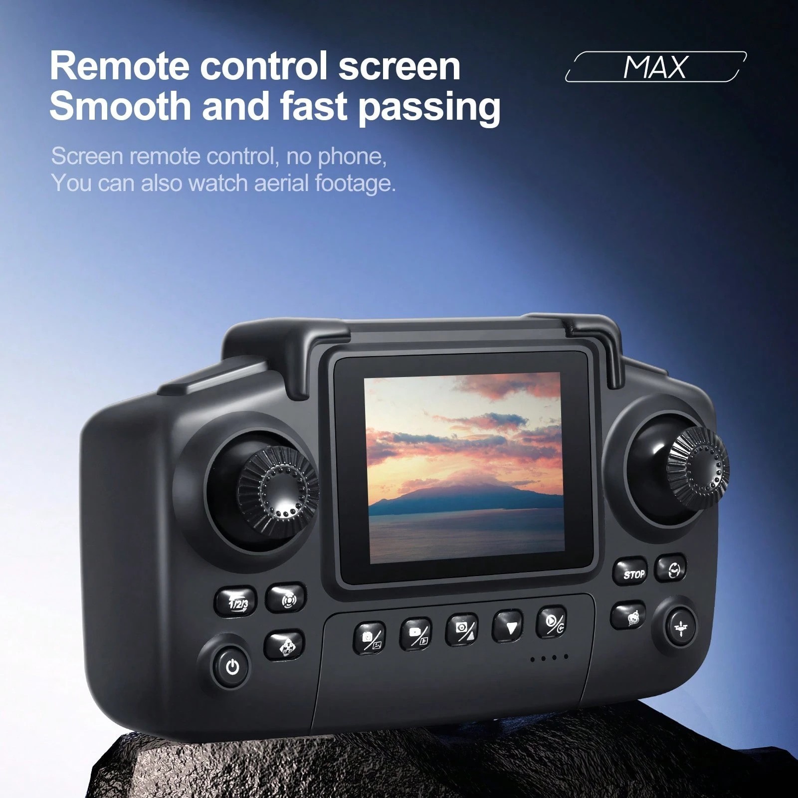 Drone w/ Screen Remote Control Dual Camera Beginner Quadcopter Portable Travel