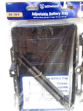 Attwood Adjustable Hold Down Marine Boat Battery Tray 24/24F Series Black  9097