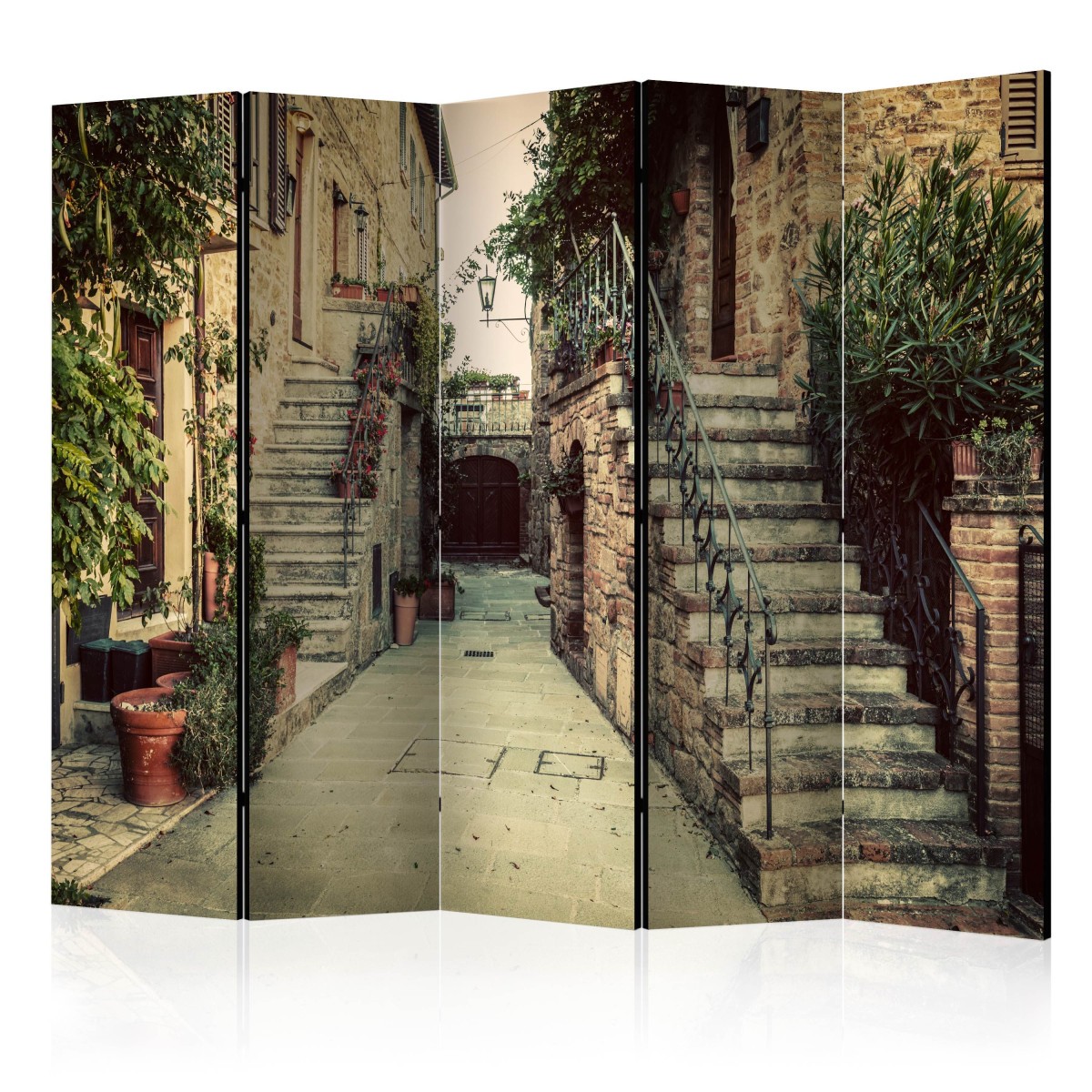 Paravent 5 volets Tuscan Memories grand séparateur de pièce salon et chambre