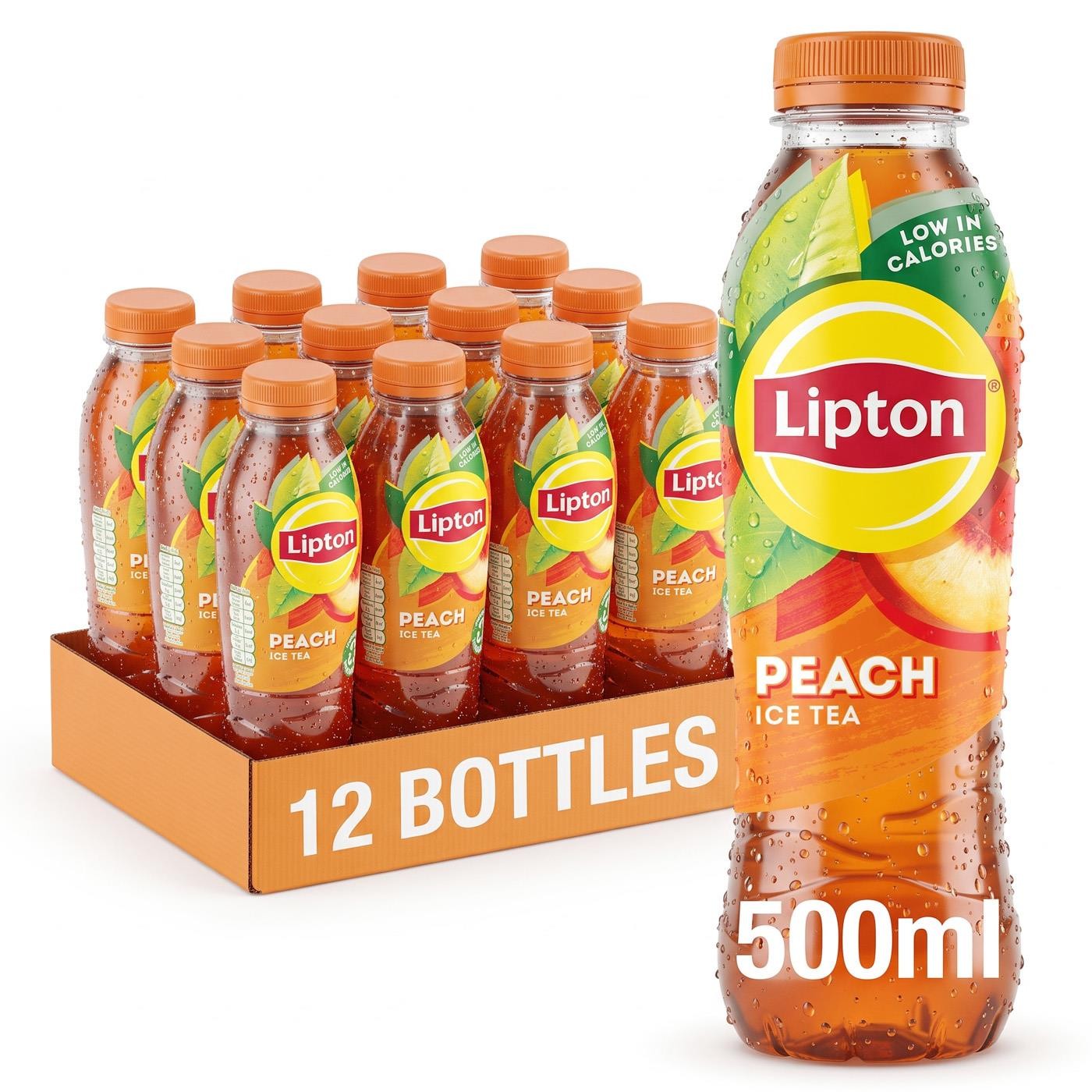 Lipton Ice Tea Peach Juice Still Soft Drink Bottle Fruity Taste Pack 12 x 500ml - Image 2