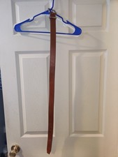 Vintage Calvin Klein Brown Leather Belt with Silver Buckle Size Medium 38 Inches